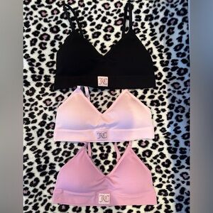 Juicy Couture 3 Piece Bundle Padded Sport Bralette New XL